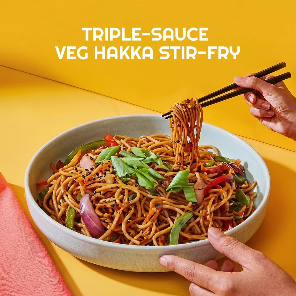 Triple-Sauce Veg Hakka Stir-Fry