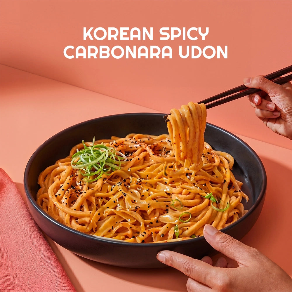 Korean Spicy Carbonara Udon