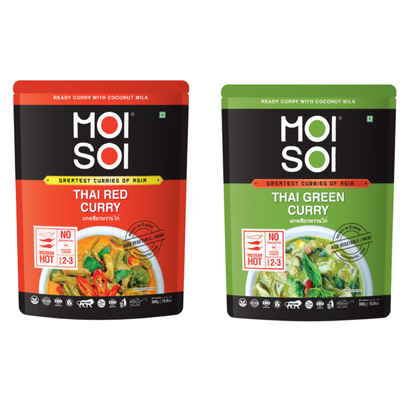 MOI SOI Thai Green & Red Curry Pack Combo (300g Each)