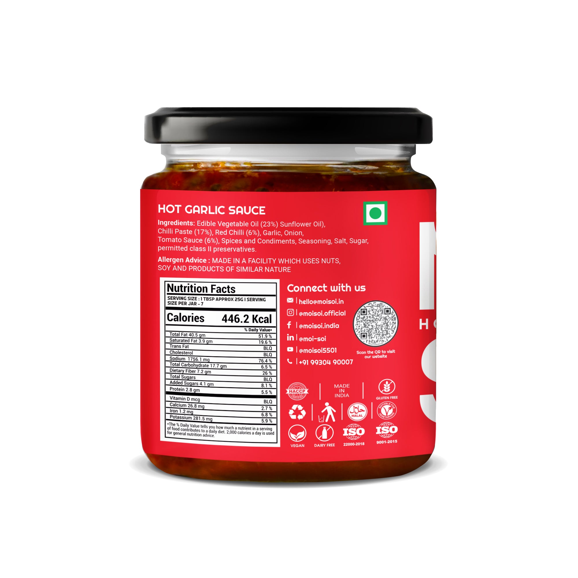 Hot Garlic Sauce, Back side