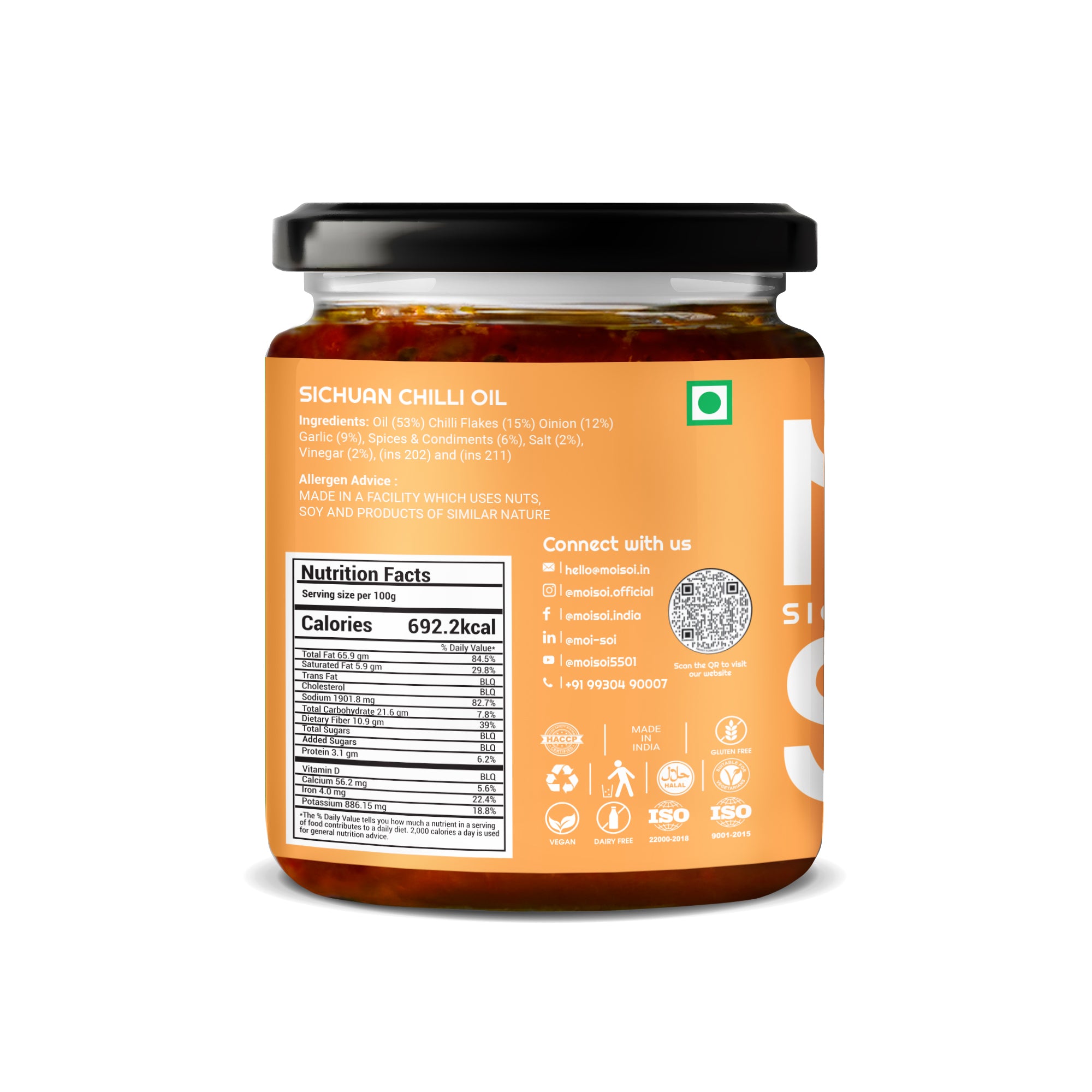 Sichuan Chilli Oil, Back side