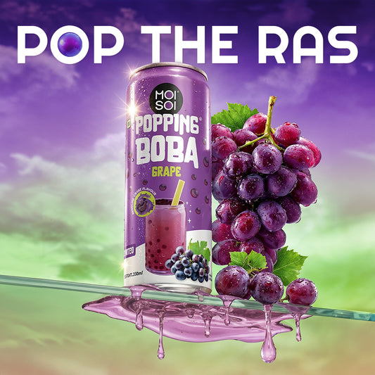 Moi Soi Popping Boba with Grapes fruit drink