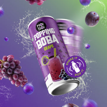 Moi Soi Popping Boba with Grapes fruit drink