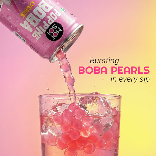 Moi Soi Popping Boba with Lychee fruit drink