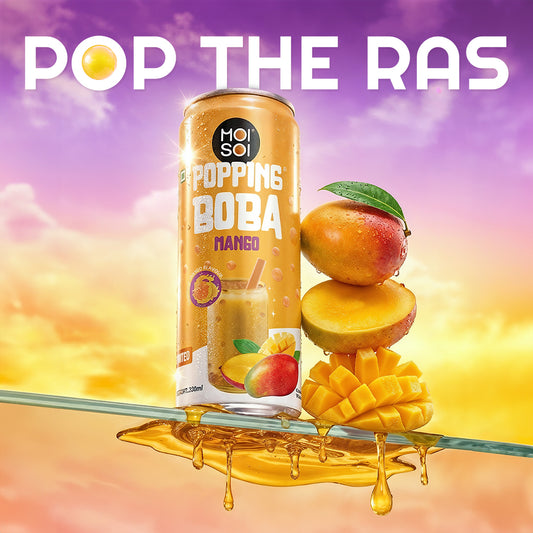 Moi Soi Popping Boba with Mango fruit drink