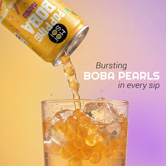 Moi Soi Popping Boba with Mango fruit drink