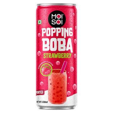 Moi Soi Popping Boba with Strawberry fruit drink