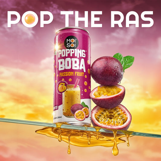 Moi Soi Popping Boba with Passsion fruit drink