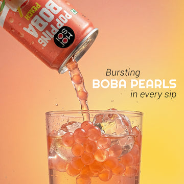 Moi Soi Popping Boba with Peach fruit drink