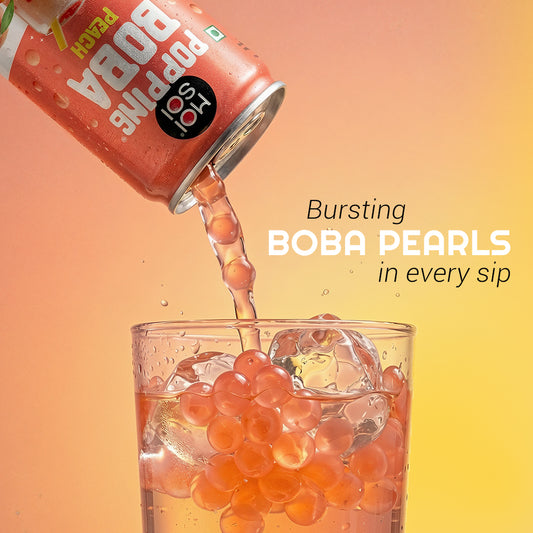 Moi Soi Popping Boba with Peach fruit drink