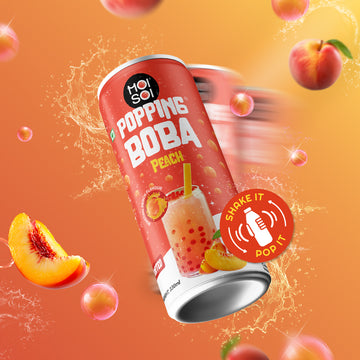 Moi Soi Popping Boba with Peach fruit drink