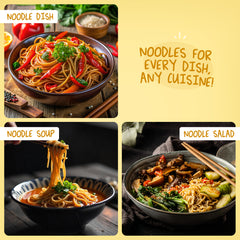 MOI SOI Noodles Value Pack of 2 - 150g Each (EGG Hakka Noodle + Udon Noodle) (No MSG | No Preservatives | 100% Real Ingredients)