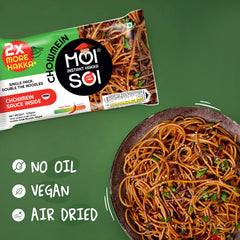 Instant Hakka Chowmein Noodles, No oil, Vegan & Air Dried