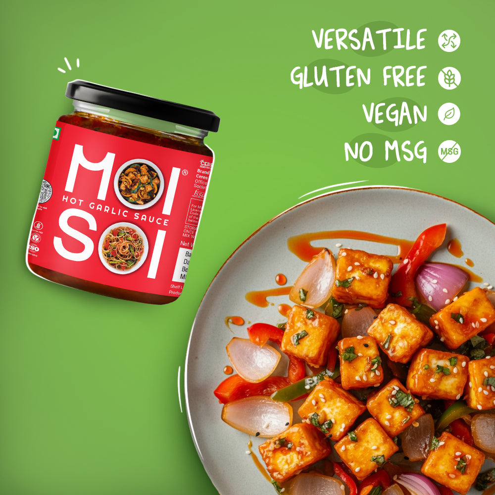 Hot Garlic Sauce, Versatile, Gluten-free, Vegan & No Msg