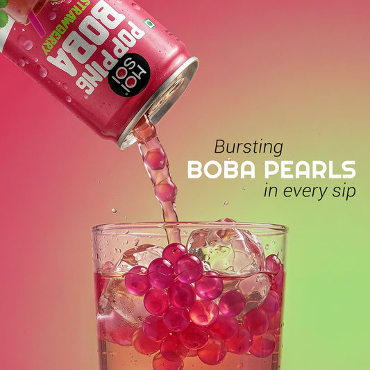 Moi Soi Popping Boba with Strawberry fruit drink