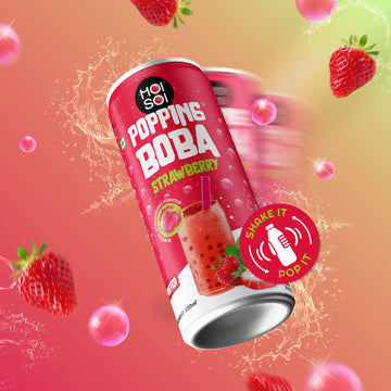 Moi Soi Popping Boba with Strawberry fruit drink