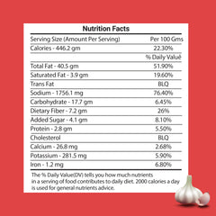 Hot Garlic Sauce, Nutritional Information